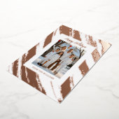 Trendy Foil Christmas Card Template Holiday White 箔シーズンカード (回転した状態)