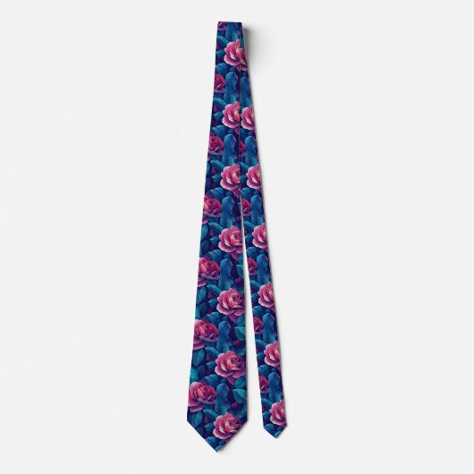 Trendy For Him Rose Floral ネクタイ (正面)