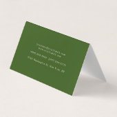 Trendy Forest Green Color Plain Unique Stylish 名刺 (裏面)