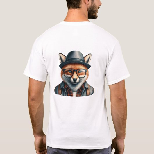 Trendy Fox Character Tシャツ (裏面)