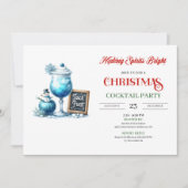 Trendy Funny Cocktails Party red green celebration 招待状 (正面)