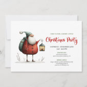 Trendy Funny Santa Christmas Celebration Invites 招待状 (正面)
