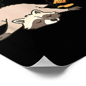 Trendy Funny Trashed Panda Drunk Raccoon Lovers Me ポスター (角)