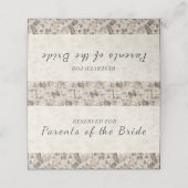 Trendy Gardenias Accent Boho Wedding プレイスカード (外部開封)