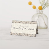Trendy Gardenias Accent Boho Wedding プレイスカード (裏面)