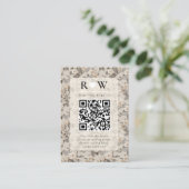 Trendy Gardenias Petal Botanical Wedding エンクロージャーカード (スタンド正面)