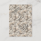 Trendy Gardenias Petal Botanical Wedding エンクロージャーカード (裏面)