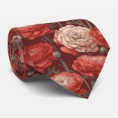 Trendy Gifts For Father Ranunculus Floral ネクタイ (ロール)