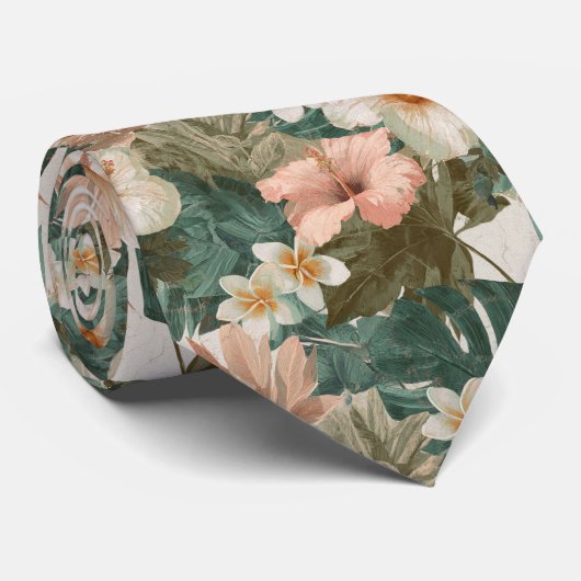 Trendy Gifts For Him Tropical Flower ネクタイ (ロール)