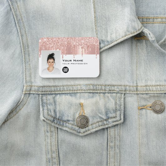 Trendy Glam Employee Photo, Logo 名札 (インサイチュ)