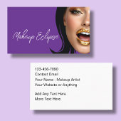 Trendy Glitzy Makeup Artist Business Cards 名刺