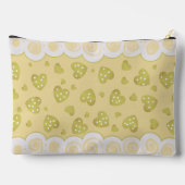 Trendy Gold Beig Hearts With Dots And Swirls アクセサリーポーチ (裏面)
