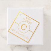 Trendy Golden Beauty Salon Monogram Real フェイバータグ (箱)