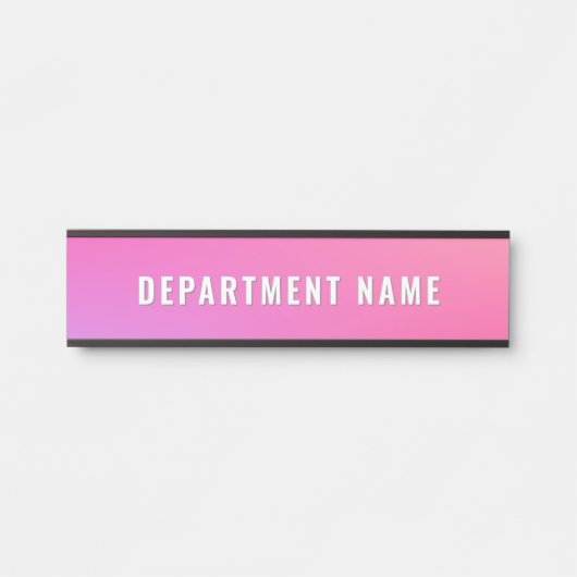 Trendy Gradient Simple Department Name Door Sign サインプレート (正面)