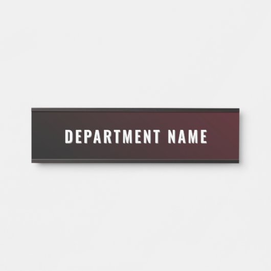 Trendy Gradient Simple Department Name Door Sign サインプレート (正面)
