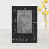 trendy grandson birthday card modern design カード (黄色い花)