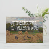 Trendy Grateful and Thankful Harvest with Turkey シーズンカード (スタンド正面)