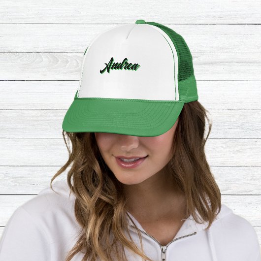 Trendy Green Cap with Name – Unisex Stylish キャップ