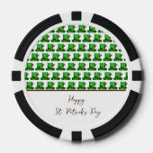 Trendy Green Hats Pattern St. Patrick's Day ポーカーチップ (正面)