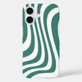 Trendy Green Wavy Line Case for iPhone 16 & iPad  Case-Mate iPhoneケース (裏面)