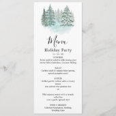 Trendy Greenery Elegant Winter Holiday Party メニュー (正面)