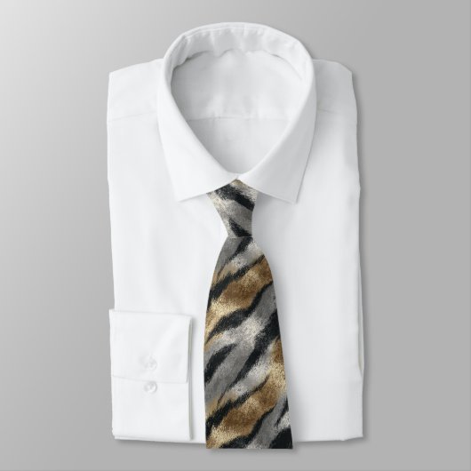 Trendy Groomsman Gift Tiger Skin Neck Tie ネクタイ (タイ)