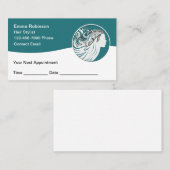 Trendy Hair Beauty Appointment Cards Reminder  予約カード (正面/裏面)