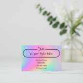 Trendy Hairstylist Appointment Business Cards 名刺 (スタンド正面)