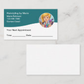 Trendy Hairstylist Appointment Cards 予約カード (正面/裏面)