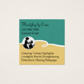 Trendy Hairstylist Unique Business Profile Cards (正面)