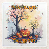 Trendy Halloween Spooky Cute Collection ガラスコースター (正面)