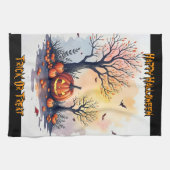 Trendy Halloween Spooky Cute Collection キッチンタオル (横)