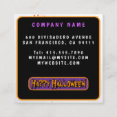 Trendy Halloween Spooky Cute Collection スクエア名刺 (裏面)