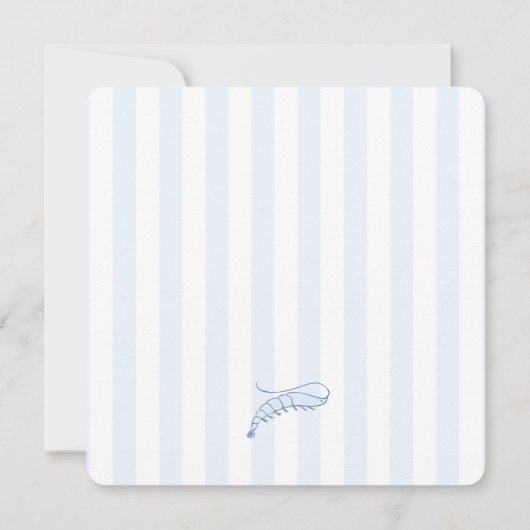Trendy Hand-Drawn Seafood Boil Wedding Shower 招待状 (裏面)