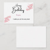 Trendy Happy Birthday Card | Editable Template | C ノートカード (正面/裏面)
