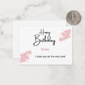 Trendy Happy Birthday Card | Editable Template | C ノートカード (正面/裏面インサイチュ)