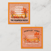 Trendy Happy Thanksgiving Beautiful Fall スクエア名刺 (正面/裏面)