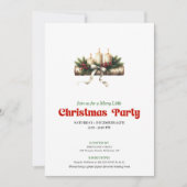 Trendy Holly Berries Christmas Decoration Invite 招待状 (正面)