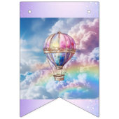 Trendy Holographic Hot Air Balloon Bunting Banner バンティングフラッグ (第2の旗)