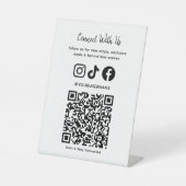 Trendy Holographic QR Code | Connect With Us  台座サイン (正面)