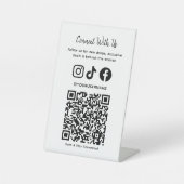 Trendy Holographic QR Code | Connect With Us  台座サイン (正面)