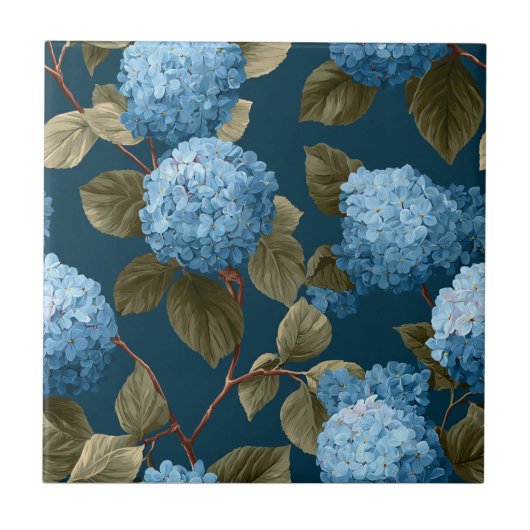 Trendy Hydrangeas  Tiles  For Bathroom Floor タイル (正面)