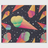 Trendy ice cream seamless pattern. Ice cream cones ラッピングペーパー (フラット)