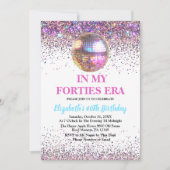 Trendy In My Forties Era 40th Birthday 招待状 (正面)