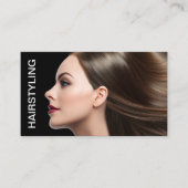 Trendy Independent Hairstylist Business Cards 名刺 (正面)