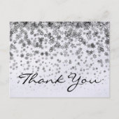 Trendy Inexpensiv Gold Glitter Black Thank You Pos ポストカード (正面)