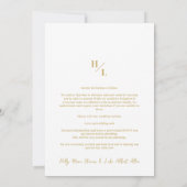 Trendy Initials Original Collage Wedding 5 Photos セーブザデート (裏面)