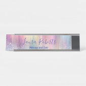 Trendy Iridescent Branding Design デスクネームプレート (正面)