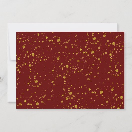 Trendy Joy Pine Boughs Wreath Christmas Party 招待状 (裏面)