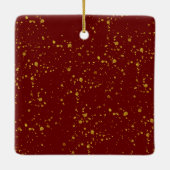 Trendy Joy Pine Boughs Wreath Christmas Photo セラミックオーナメント (裏面)